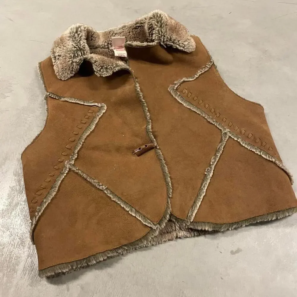 vintage y2k faded glory afghan vest